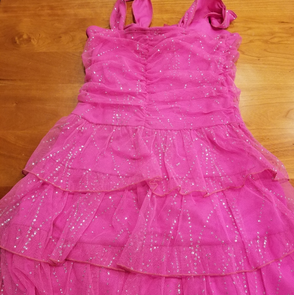 Girls size 10 pink sparkle party dress